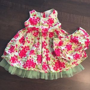 Youngland flower dress, size 12 month
